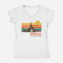 The Land Of Gods-Womens-V-Neck-Tee-dandingeroz