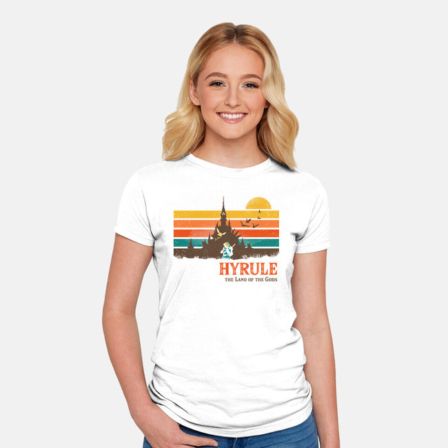 The Land Of Gods-Womens-Fitted-Tee-dandingeroz