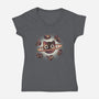 Space Galaxy Cats-Womens-V-Neck-Tee-Freecheese