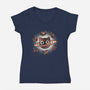 Space Galaxy Cats-Womens-V-Neck-Tee-Freecheese