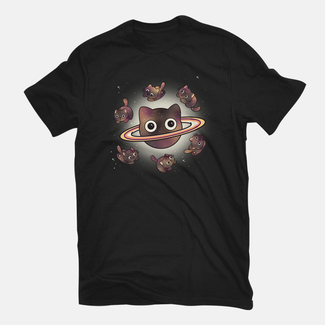 Space Galaxy Cats-Mens-Basic-Tee-Freecheese