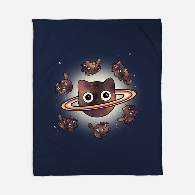 Space Galaxy Cats-None-Fleece-Blanket-Freecheese