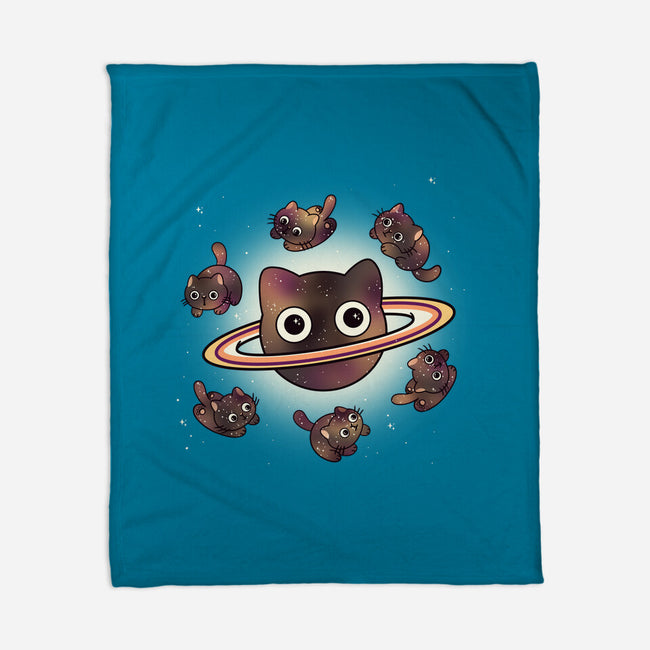 Space Galaxy Cats-None-Fleece-Blanket-Freecheese