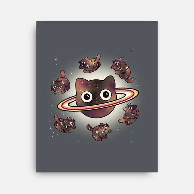 Space Galaxy Cats-None-Stretched-Canvas-Freecheese