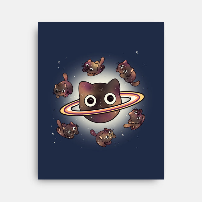 Space Galaxy Cats-None-Stretched-Canvas-Freecheese