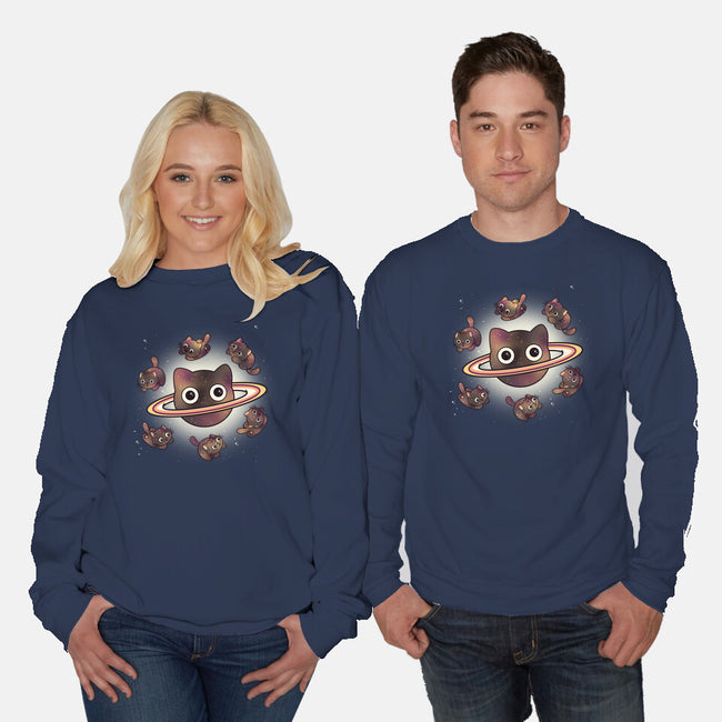 Space Galaxy Cats-Unisex-Crew Neck-Sweatshirt-Freecheese