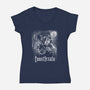 Count Feratu-Womens-V-Neck-Tee-zascanauta