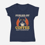 Fueled By Coffee And Resentment-Womens-V-Neck-Tee-Popnotic