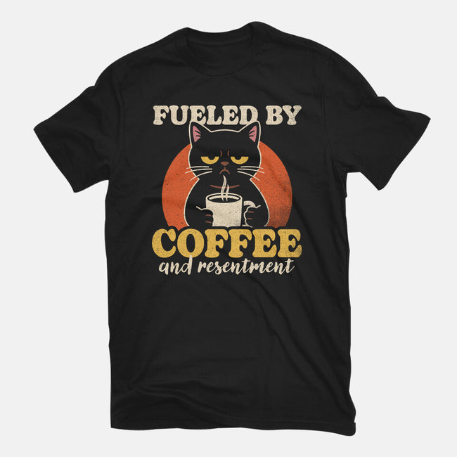 Fueled By Coffee And Resentment-Womens-Fitted-Tee-Popnotic