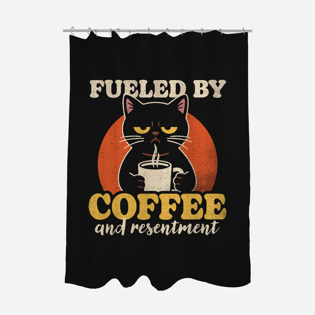 Fueled By Coffee And Resentment-None-Polyester-Shower Curtain-Popnotic