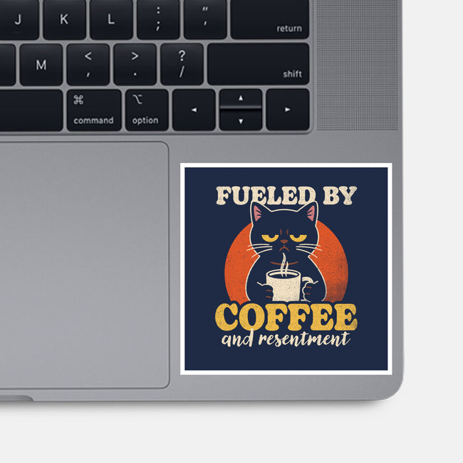 Fueled By Coffee And Resentment-None-Glossy-Sticker-Popnotic