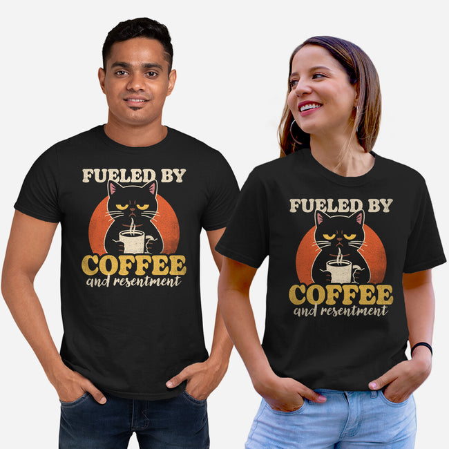 Fueled By Coffee And Resentment-Unisex-Basic-Tee-Popnotic