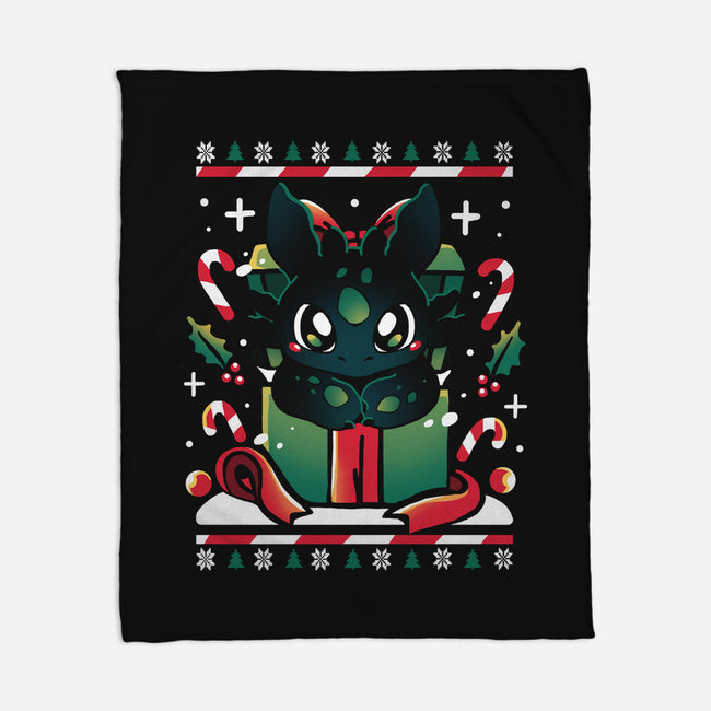 Dragon X-mas-None-Fleece-Blanket-Vallina84