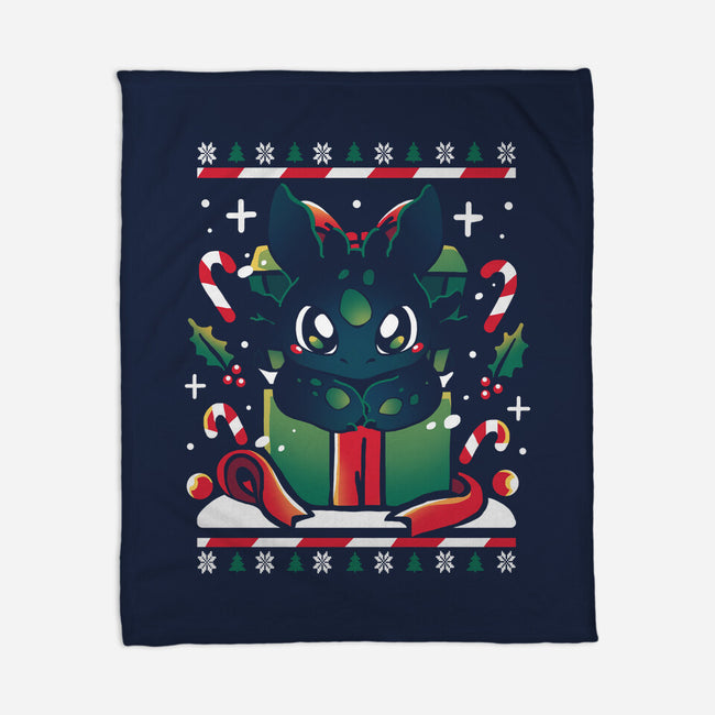 Dragon X-mas-None-Fleece-Blanket-Vallina84