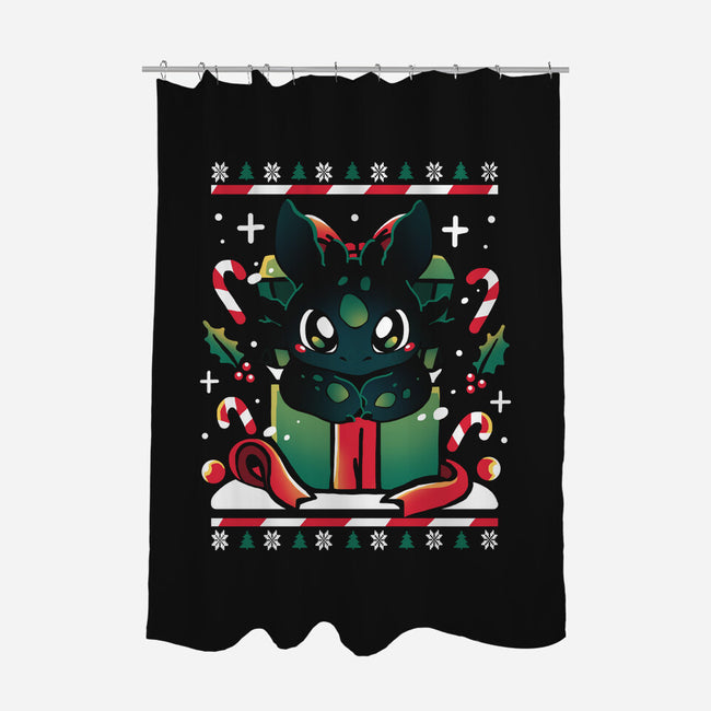 Dragon X-mas-None-Polyester-Shower Curtain-Vallina84