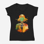 Negative Underworld Sister-Womens-V-Neck-Tee-Donnie