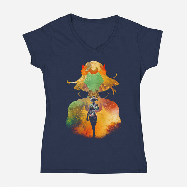 Negative Underworld Sister-Womens-V-Neck-Tee-Donnie
