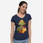 Negative Underworld Sister-Womens-V-Neck-Tee-Donnie