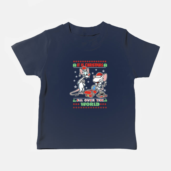 It's Christmas All Over The World-Baby-Basic-Tee-fanfabio