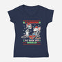 It's Christmas All Over The World-Womens-V-Neck-Tee-fanfabio
