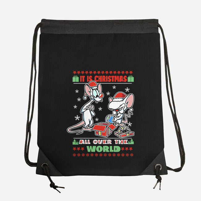 It's Christmas All Over The World-None-Drawstring-Bag-fanfabio