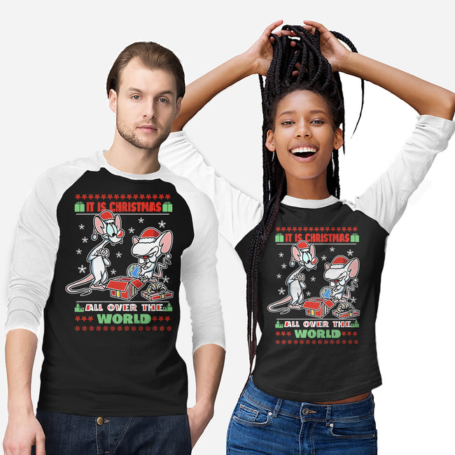 It's Christmas All Over The World-Unisex-Baseball-Tee-fanfabio