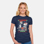 It's Christmas All Over The World-Womens-Fitted-Tee-fanfabio