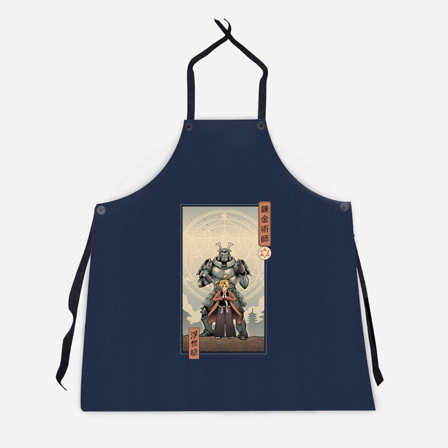 Brother's Ukiyo-e-Unisex-Kitchen-Apron-vp021