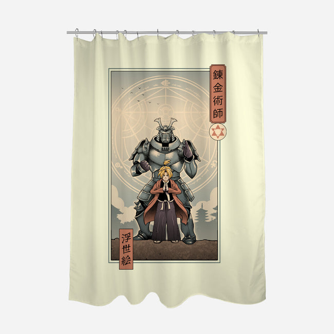 Brother's Ukiyo-e-None-Polyester-Shower Curtain-vp021