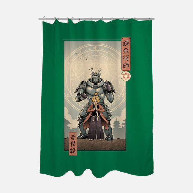 Brother's Ukiyo-e-None-Polyester-Shower Curtain-vp021