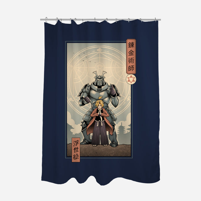 Brother's Ukiyo-e-None-Polyester-Shower Curtain-vp021