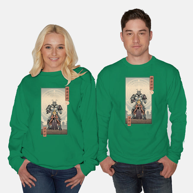 Brother's Ukiyo-e-Unisex-Crew Neck-Sweatshirt-vp021