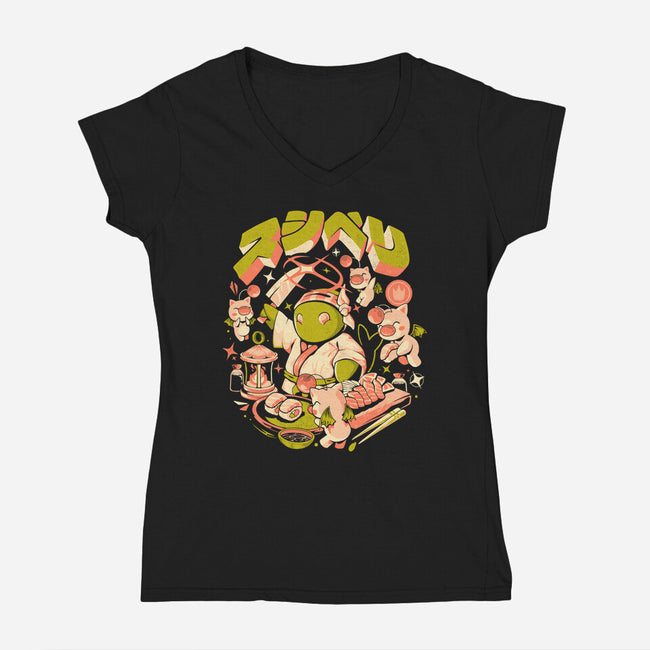 Sushiberry-Womens-V-Neck-Tee-eduely