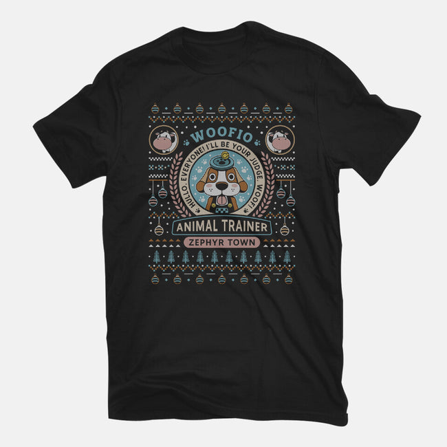 Woofio Zephyr Town Ugly Sweater-Womens-Fitted-Tee-LAGELANTEE