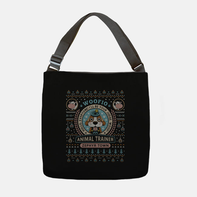 Woofio Zephyr Town Ugly Sweater-None-Adjustable Tote-Bag-LAGELANTEE