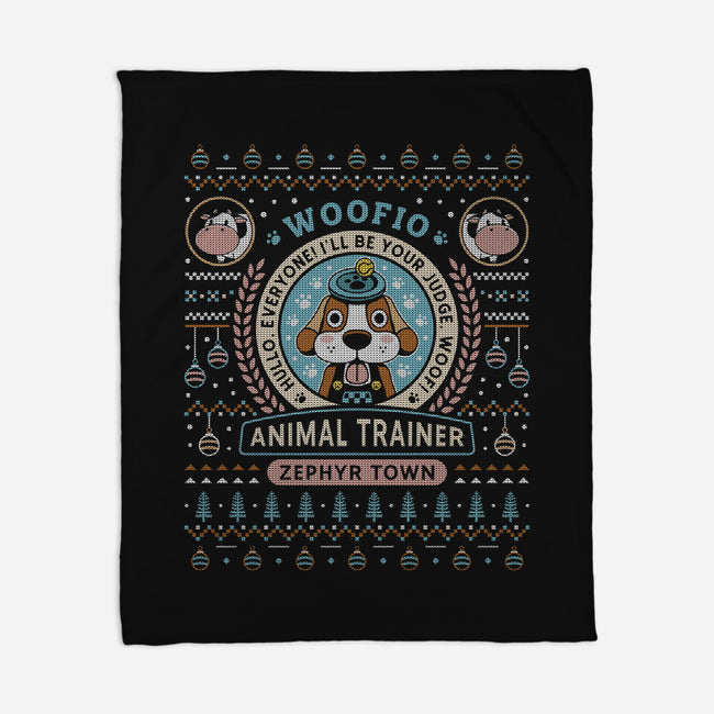 Woofio Zephyr Town Ugly Sweater-None-Fleece-Blanket-LAGELANTEE