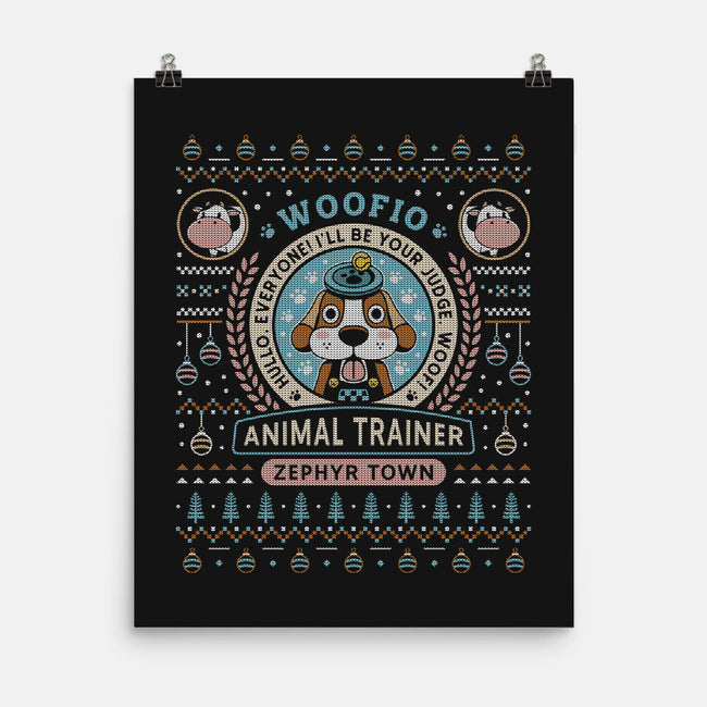 Woofio Zephyr Town Ugly Sweater-None-Matte-Poster-LAGELANTEE