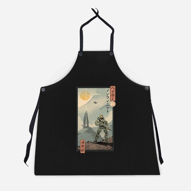 Halo Ukiyo-e-Unisex-Kitchen-Apron-vp021