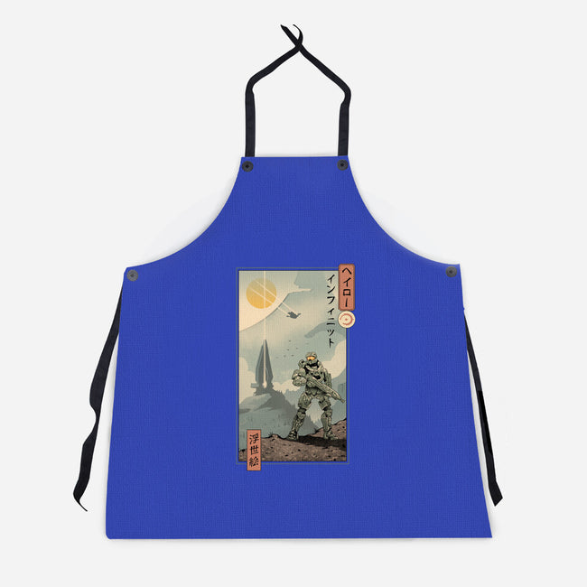 Halo Ukiyo-e-Unisex-Kitchen-Apron-vp021