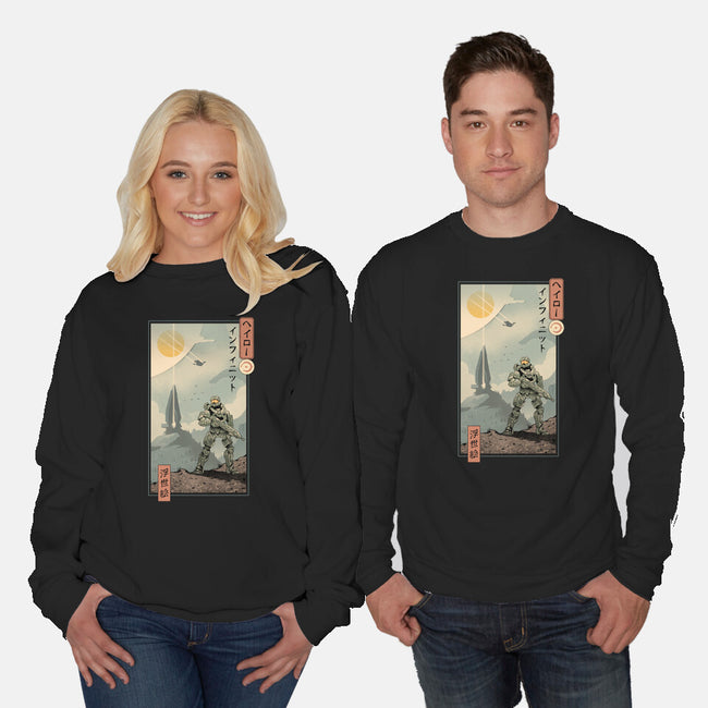 Halo Ukiyo-e-Unisex-Crew Neck-Sweatshirt-vp021