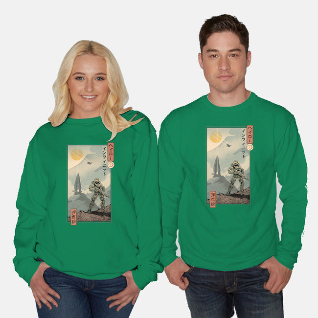Halo Ukiyo-e-Unisex-Crew Neck-Sweatshirt-vp021
