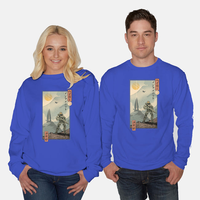 Halo Ukiyo-e-Unisex-Crew Neck-Sweatshirt-vp021