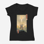 Elder Ring Ukiyo-e-Womens-V-Neck-Tee-vp021