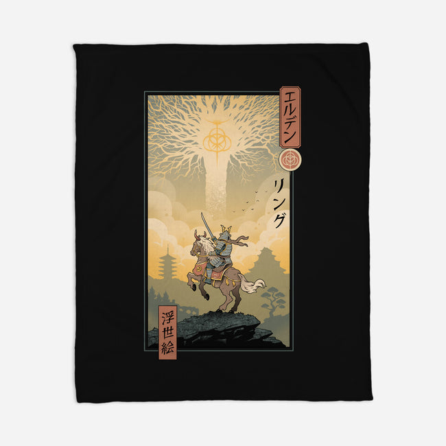 Elder Ring Ukiyo-e-None-Fleece-Blanket-vp021