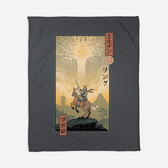 Elder Ring Ukiyo-e-None-Fleece-Blanket-vp021