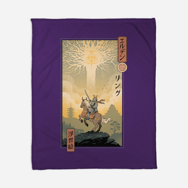 Elder Ring Ukiyo-e-None-Fleece-Blanket-vp021