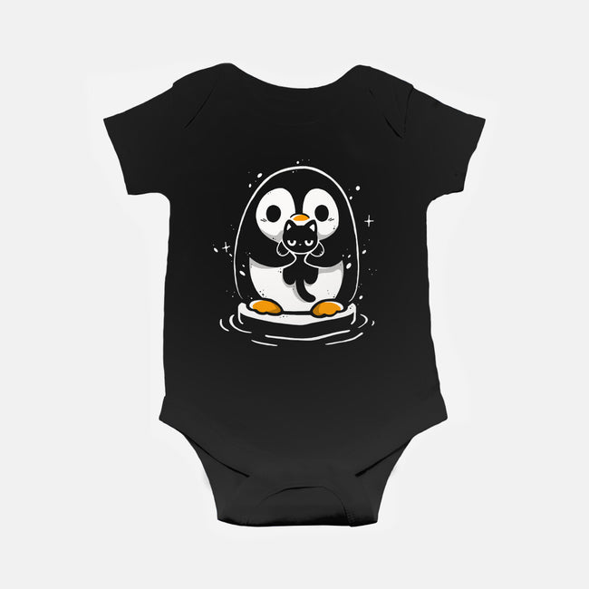 Penguin Kittens-Baby-Basic-Onesie-Vallina84