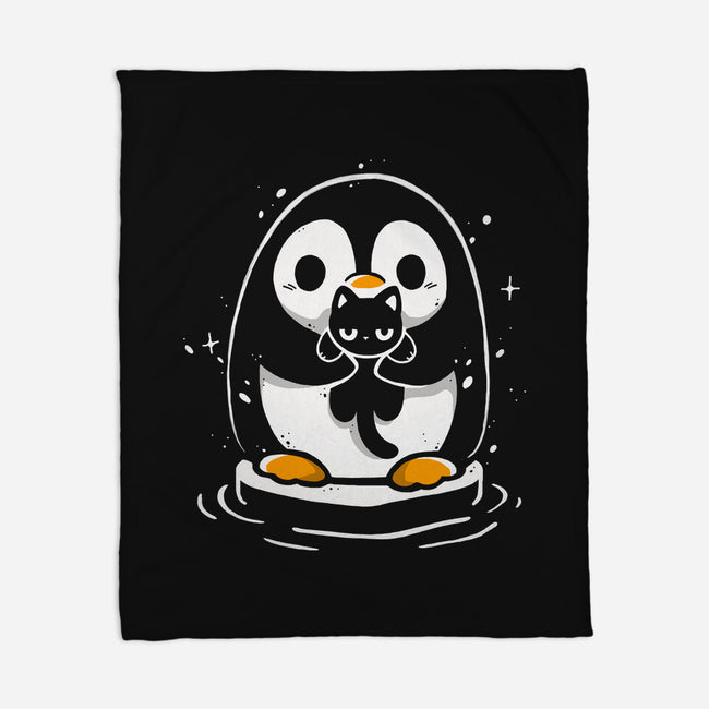 Penguin Kittens-None-Fleece-Blanket-Vallina84