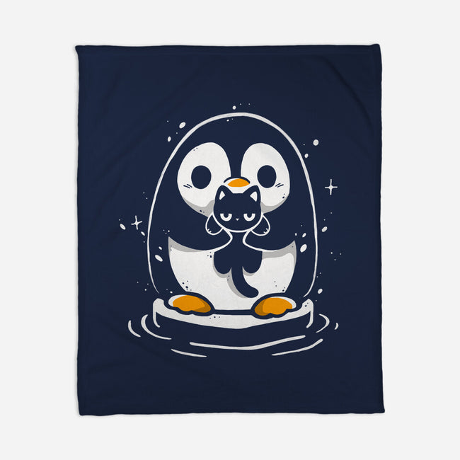 Penguin Kittens-None-Fleece-Blanket-Vallina84