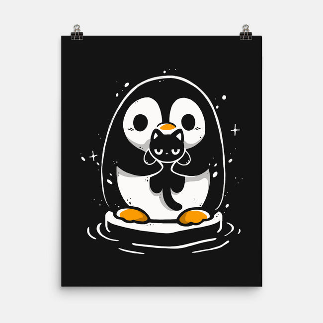 Penguin Kittens-None-Matte-Poster-Vallina84